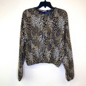 Zara Animal Print Top Size Large